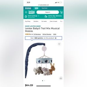 Levtex Baby Trail Mix Musical Mobile